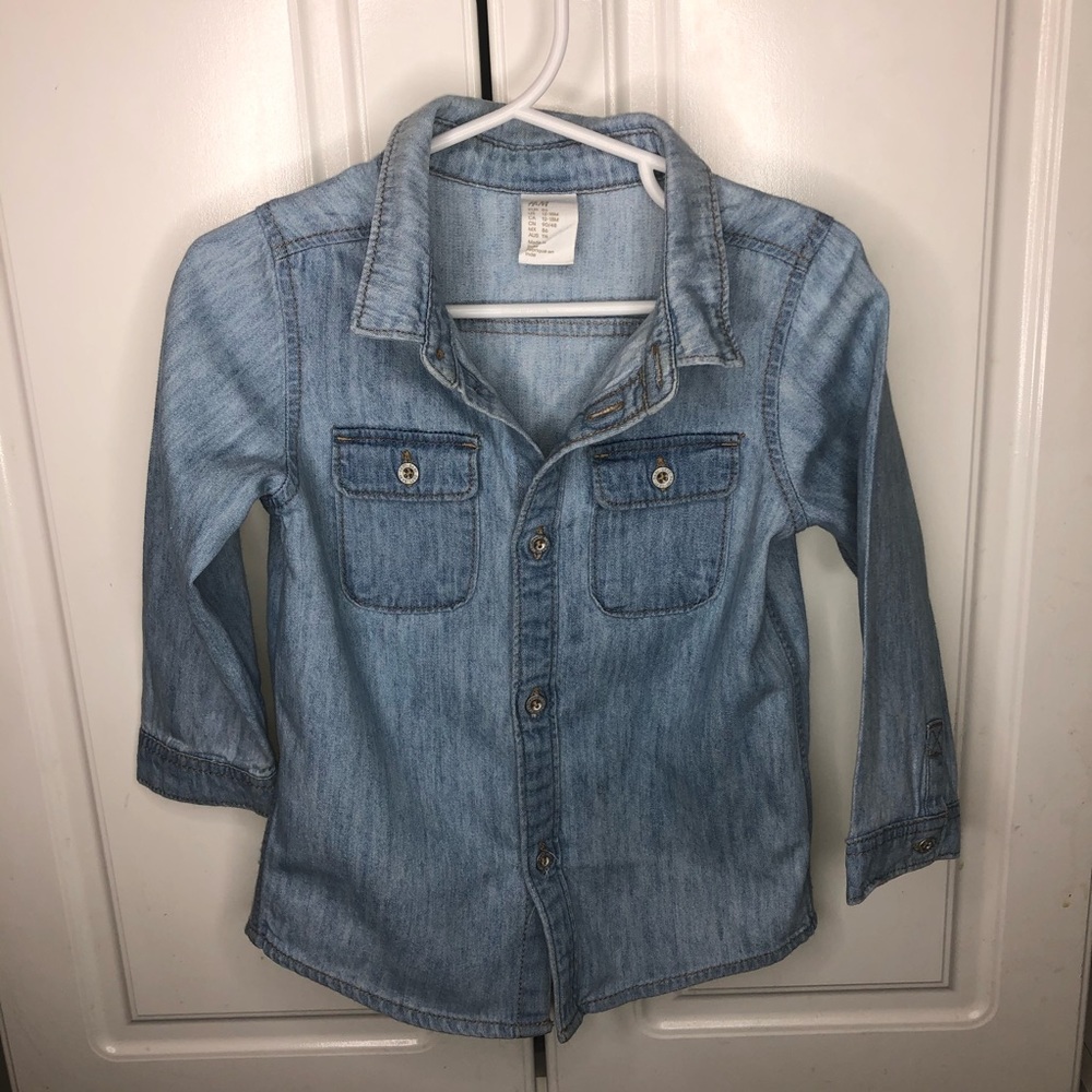H&M Denim Shirt Size 12-18 Months